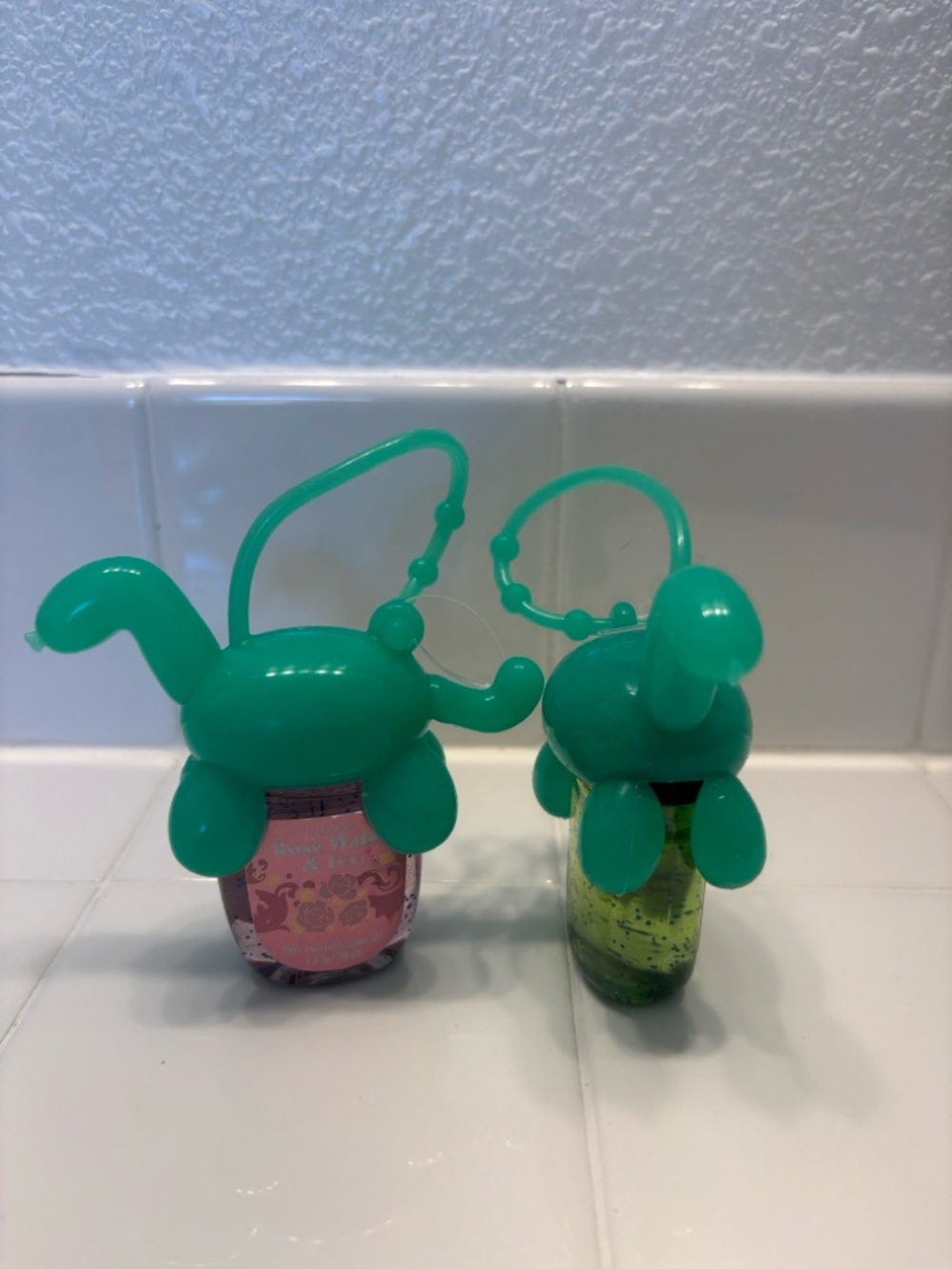 Green Balloon Dog Hand Sanitizer Holders